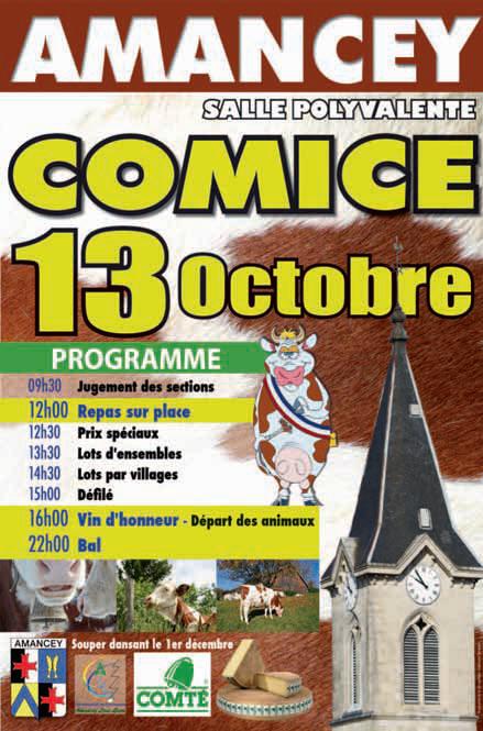 Rendez-vous à Amancey pour le comice agricole le samedi 13 octobre 2012